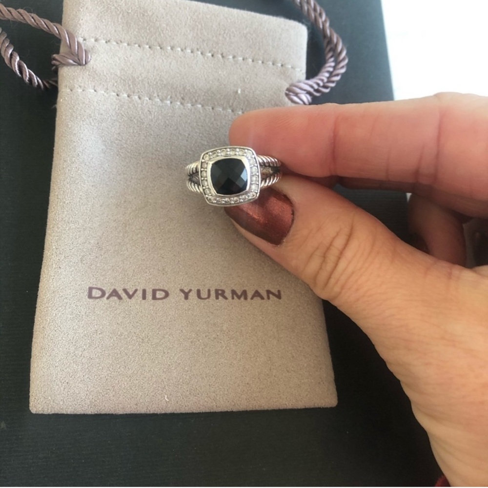 David Yurman Black Onyx Petite Albion Ring 5